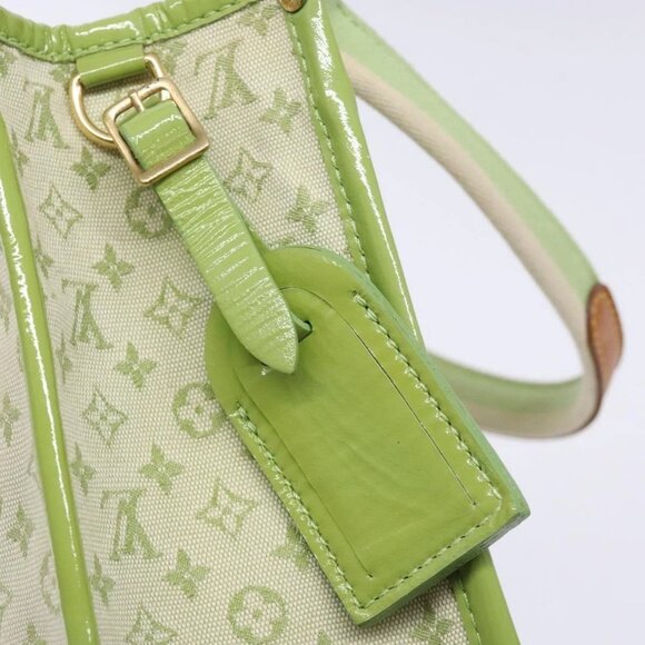 LOUIS VUITTON Monogram Mini Sac Catline Bag Almond Green M92931 LV Auth 132609 - Picture 10 of 16
